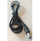 Câble d'alimentation USB vers DC type M 5V - 100 cm (Neuf)