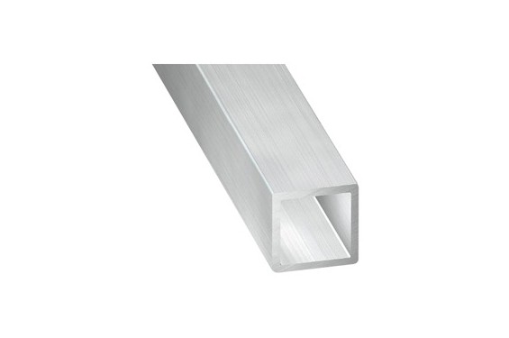 Profil&eacute; carr&eacute; en aluminium Brut fil&eacute; 6060 T6m 150x5mm  - Vendu en tube de 6m (Neuf)