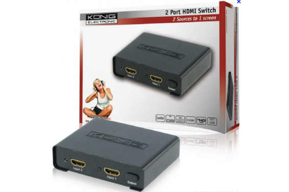 KONIG - Commutateur HDMI Switch 2 ports (Neuf)