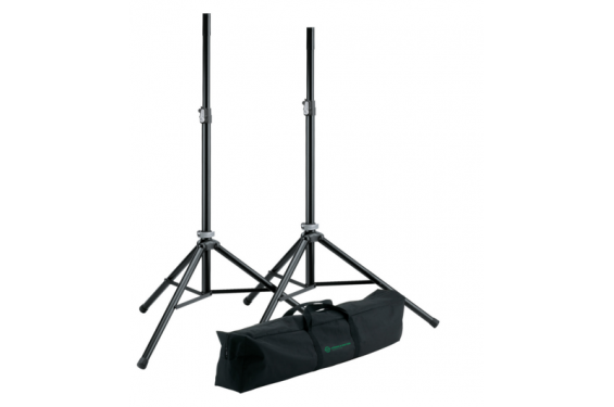 K&M - Pack de 2 Pieds t&eacute;lescopiques pour enceinte + sac de transport - Charge max. 50kg (Neuf)