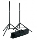 K&M - Pack de 2 Pieds télescopiques pour enceinte + sac de transport - Charge max. 50kg (Neuf)