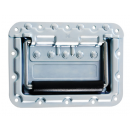 ADAM HALL - Grande Poignée encastrable à ressort cuvette 9.5 mm avec protection rivets - Acier (Neuf)