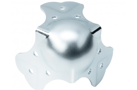 ADAM HALL - Grand Coin Boule 3 pattes - 9 trous avec passage de profil&eacute; 35 mm - Acier (Neuf)