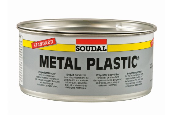 SOUDAL - Metal Plastic standard mastic - enduit polyester - 2kg (Neuf)
