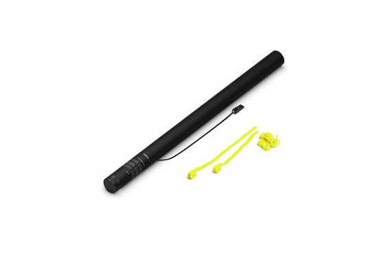 Canon &agrave; serpentins &eacute;lectrique &agrave; usage unique - 80cm - Jaune Fluo (Neuf)