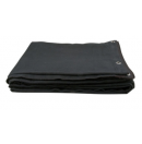 Pendrillon coton noir classé M-1 avec oeillères 3x9,00m de haut (Neuf)