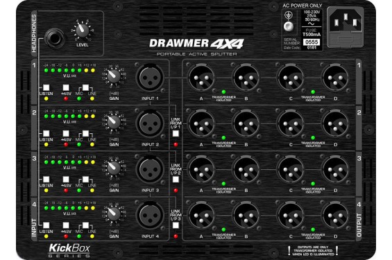 DRAWMER - Séparateur de Canaux Micro/Line KICKBO 4x4 (Neuf)