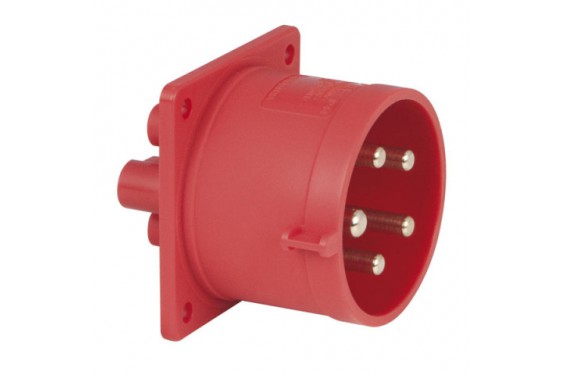 PCE - Ch&acirc;ssis M&acirc;le rouge CEE 380V - 32A - 5 contacts IP44 (Neuf)
