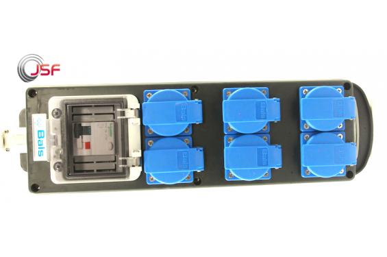 BALS - Multiprise caoutchouc IP44 monophas&eacute; 16A - 3m - 6 prises fran&ccedil;aises (Neuf)