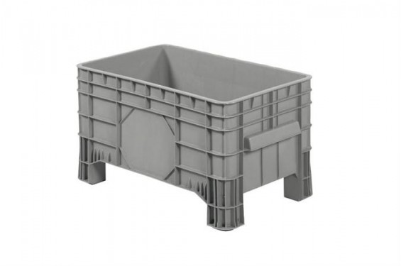 Caisse Palette - 1040x640x550mm - 220 l  - Gris (Neuf)