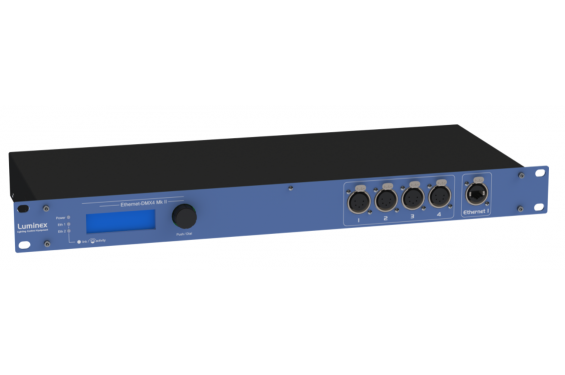LUMINEX - Convertisseur ETHERNET - DMX 512A 4ENTR/SORT MkII rackable avec PoE (Neuf)