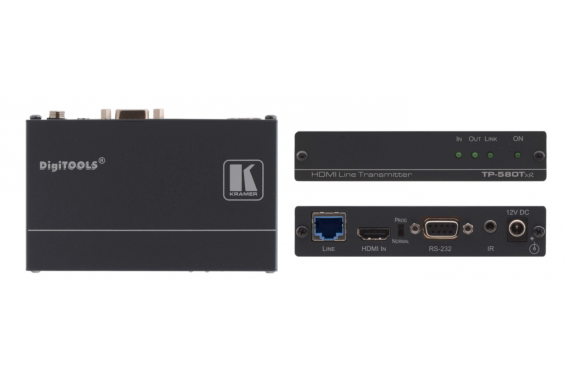 KRAMER -  TP 580TXR - Emetteur à Portée Etendue HDMI, RS–232 Bidirectionnel & IR sur Paires Torsadées HDBaseT (Neuf)