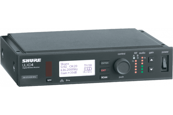 SHURE - R&eacute;cepteur ULXD4E G51 - - 470 &agrave; 534 MHz (Neuf)