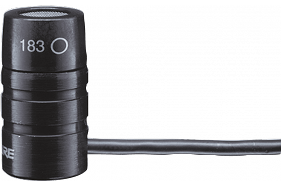SHURE - Micro cravate omnidirectionnel WL183 - Noir (Neuf)
