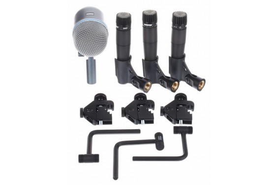 SHURE - Malette comprenant un kit de 4 micros pour batterie (Neuf)