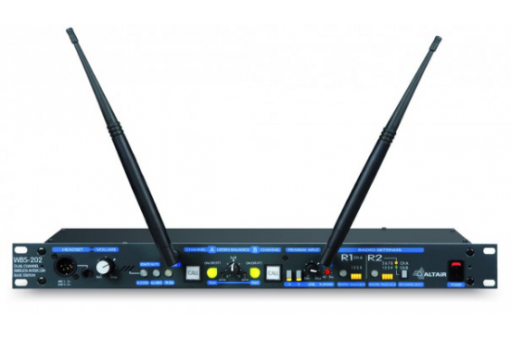 ALTAIR - Station Intercom HF pour 8 postes ceintures HF et 20 postes en filaires - 2 canaux - Haute d&eacute;finition (Neuf)