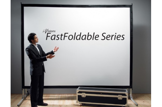 I-VISIONS - Ecran de Projection 16/10 - 350 x 219 - Flight-case & pied inclus (Neuf)