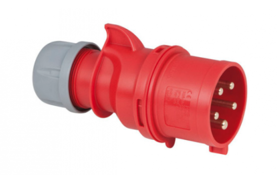 PCE - Prise mâle rouge CEE 400V - 32A - 5 contacts IP44 (Neuf)