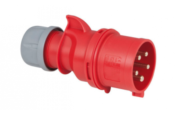 PCE - Prise m&acirc;le rouge CEE 400V - 32A - 5 contacts IP44 (Neuf)