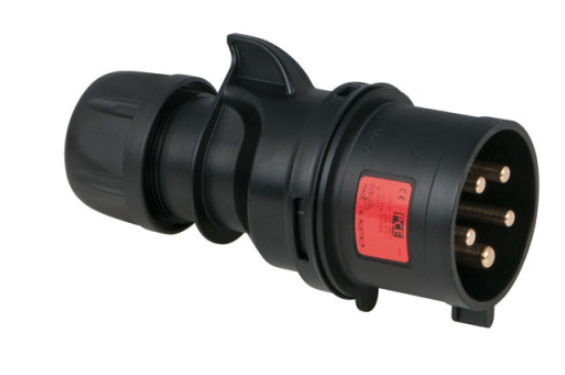 PCE - Prise m&acirc;le noire - turbo twist - CEE 400V - 32A - 5 contacts IP44 (Neuf)