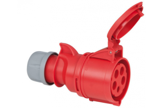 PCE - Prise femelle rouge - CEE 400V - 32A - 5 contacts IP44 (Neuf)