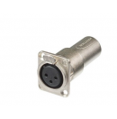 NEUTRIK - Embase femelle XLR 3 pôles série D NC3FDM vers fiche XLR Mâle (Neuf)