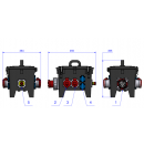 BALS - Boitier d'alimentation 1 tétra 63A  2 tétra 32A + 2 tétra 16 A + 4 mono 16A avec bouton d'arrêt d'urgence (Neuf)