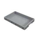 Euronorm stackable bin 600x400x70mm - standard back and sides full - Grey (New)