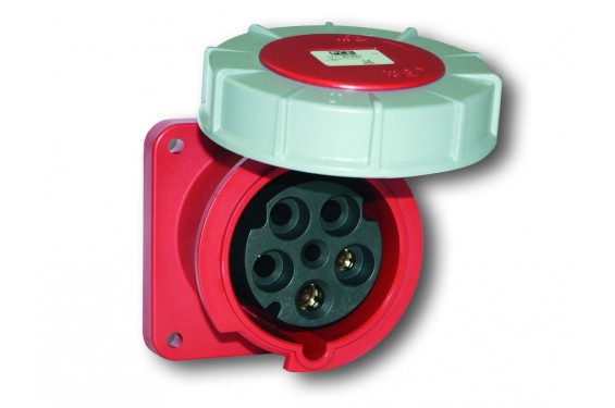 PCE - Embase Femelle rouge CEE 380V IP67- 63A - 5 contacts (Neuf)