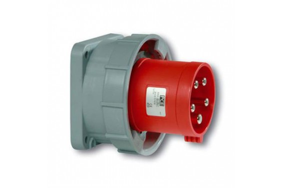 PCE - Embase M&acirc;le rouge CEE 380V - 63A - 5 contacts (Neuf)