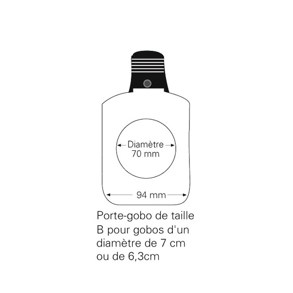 Porte gobo taille B pour proj. découpe Led 700W SPOTLIGHT Hyperion - LA BS