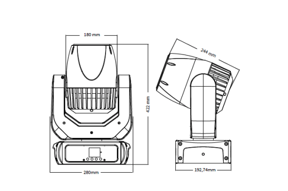 NICOLS - Lyre Beam avec Lampe 7R 230W (Neuf)