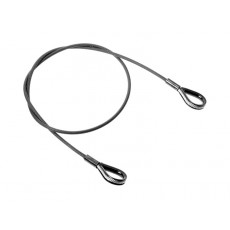 Elingue câble acier Galva Gainée noire - 1brin D8mm 2 boucles cosses - 700 kg - 0.80m (Neuf)