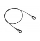 Sling steel cable sheathed Galvanised transparent - 1brin D10mm 2 loops pods - 1000 kg - 0.50m (New)