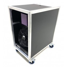 JSF - Cage de transport pour machine à fumée classique ou MDG 4 roulettes freins avec brasseur d'air (Neuf)