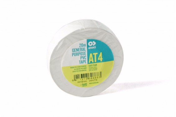 ADVANCE - Tape isolant AT4 PVC - Souple - Blanc 19mm X 20M (Neuf)