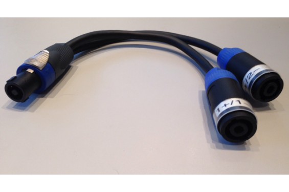 Cable Speakon 4 poles to 2 plug Speakon 2 poles - 0.60 m (New)